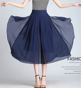 2020 Women Chiffon Wide Leg Pants Capris High Waist Loose Casual Pants Stretch Waist Plus Size Women's Chiffon Pants Trousers
2020 Women Chiffon Wide Leg Pants Capris High Waist Loose Casual Pants Stretch Waist Plus Size Women's Chiffon Pants Trousers