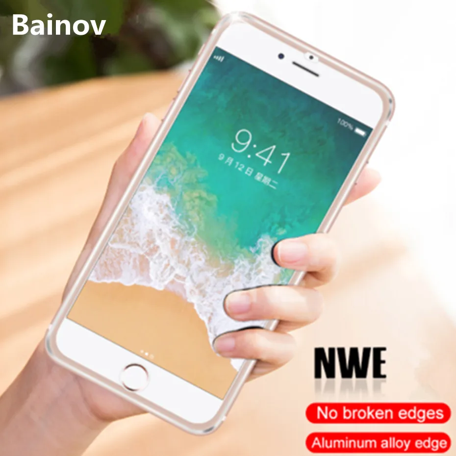 2pcs Metal frame tempered glass for iphone 6 6s 7 8 plus 3d curved screen protector for iphone x xs max 5 5s se protective film
2pcs Metal frame tempered glass for iphone 6 6s 7 8 plus 3d curved screen protector for iphone x xs max 5 5s se protective film