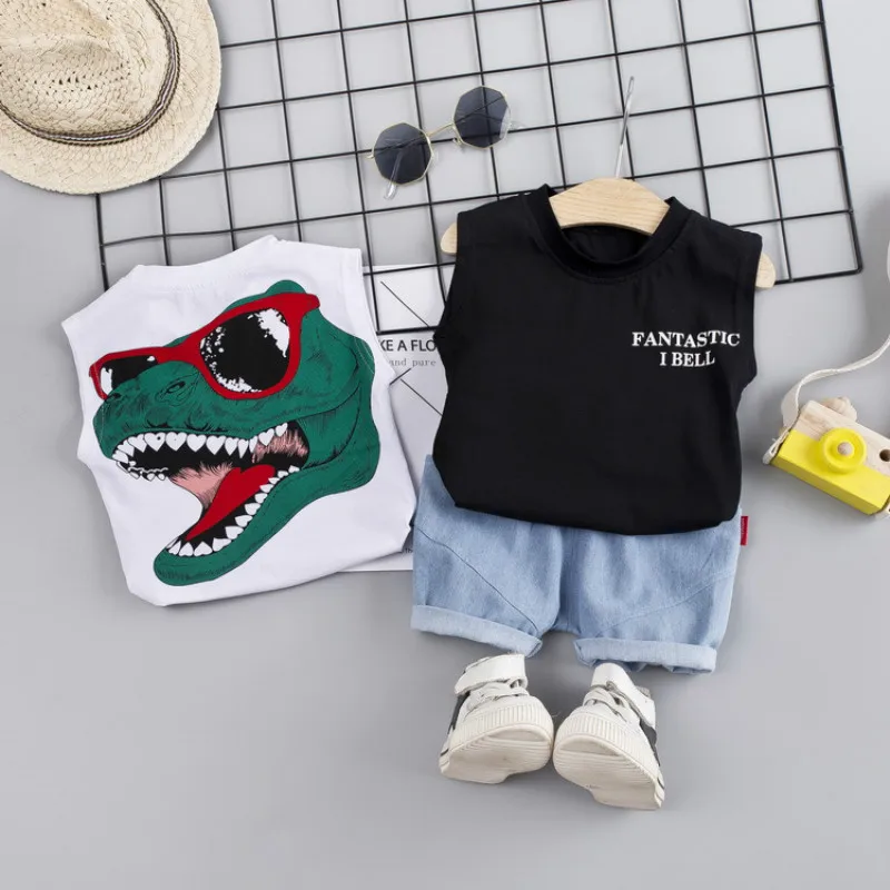 Boy Clothes Suit Summer Boys' New Cartoon Animal Print Vest Top + Shorts Two-piece Suit 1-2-3-4 Years Old Boy Clothes
Boy Clothes Suit Summer Boys' New Cartoon Animal Print Vest Top + Shorts Two-piece Suit 1-2-3-4 Years Old Boy Clothes