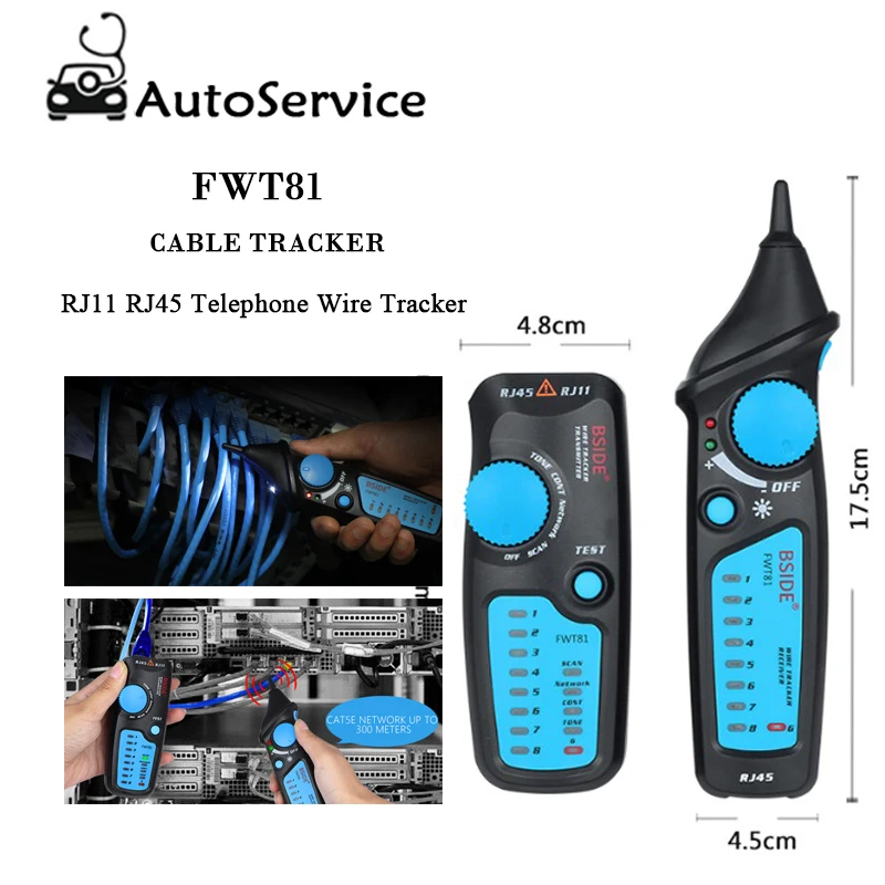 High Quality Circuit Breaker Finders Cable Tracker RJ45 RJ11 Telephone Wire Network LAN TV Electric Line Detector Finder Tester
High Quality Circuit Breaker Finders Cable Tracker RJ45 RJ11 Telephone Wire Network LAN TV Electric Line Detector Finder Tester