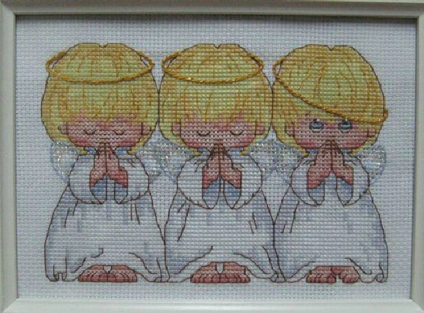 CS-450 cross stitch kit Almost Perfect 3 little angels.jpg