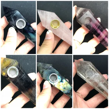 Wholesale Natural Quartz Smoking Pipe Crystal Stone Obelisk Wand Point Cigars Pipes Smoking Pipes Healing With Metal Filter 1Pcs
Wholesale Natural Quartz Smoking Pipe Crystal Stone Obelisk Wand Point Cigars Pipes Smoking Pipes Healing With Metal Filter 1Pcs