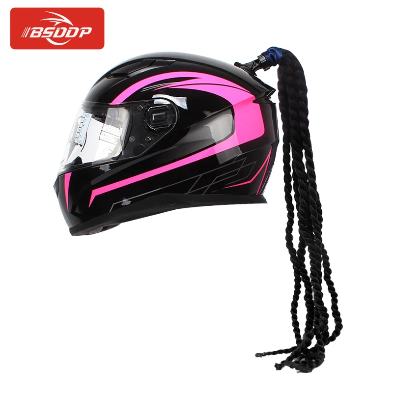 70cm Motorcycle Helmet Dreadlocks Women Helmet Dreadlocks Ponytail Braid Moto Bicycle Helmet Punk Hair Decoration
70cm Motorcycle Helmet Dreadlocks Women Helmet Dreadlocks Ponytail Braid Moto Bicycle Helmet Punk Hair Decoration