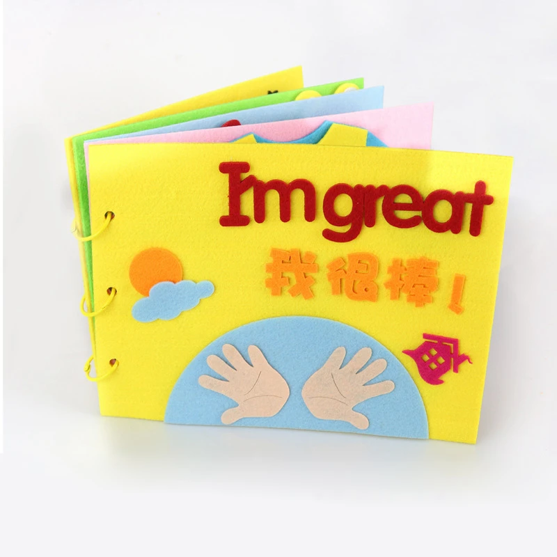 Handmade Felt Toy Book 19.5X26CM DIY Crafts For Montessori Kids Early Learning Educational I'm Great Book DIY Package
Handmade Felt Toy Book 19.5X26CM DIY Crafts For Montessori Kids Early Learning Educational I'm Great Book DIY Package