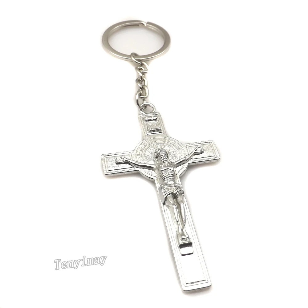 20pcs/lot Silver Color Jusus Cross Keyrings For Christams Gift 73x40mm INRI Logo
20pcs/lot Silver Color Jusus Cross Keyrings For Christams Gift 73x40mm INRI Logo