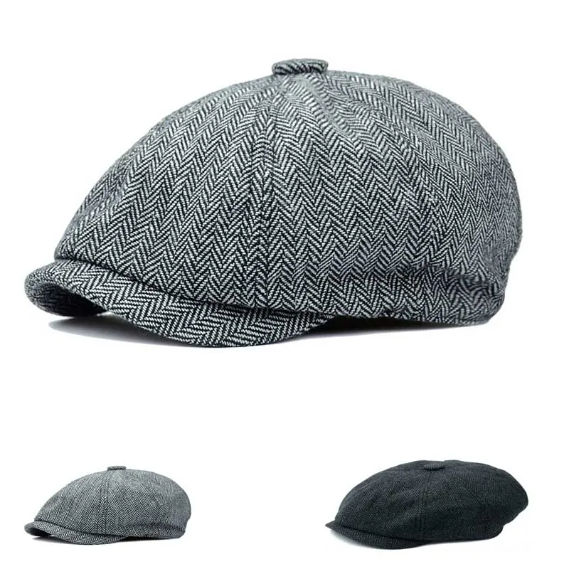 Men Flat Cap Herringbone Baker Boy cap Cotton Newsboy Cap Berets Unisex Grey Hats back side elastic Free Shipping
Men Flat Cap Herringbone Baker Boy cap Cotton Newsboy Cap Berets Unisex Grey Hats back side elastic Free Shipping