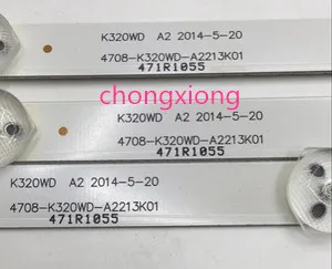 3pcs x 32 inch LED TV Backlight Strips 4708-K320WD-A2213K01 for 32'' TCL LE32D59 & for 32PFL3045 8-LEDs 618mm new
3pcs x 32 inch LED TV Backlight Strips 4708-K320WD-A2213K01 for 32'' TCL LE32D59 & for 32PFL3045 8-LEDs 618mm new
