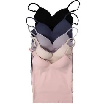 Women Padded Strap V Neck Cami Tops Women Casual Solid Cotton Intimates Clothing
Women Padded Strap V Neck Cami Tops Women Casual Solid Cotton Intimates Clothing