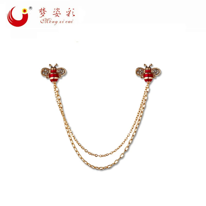New Design Gold Chain Enamel Bee Brooch Pin Crystal Femal Decoration Lapel Pin Collar Chain Women Wedding Gift X1735
New Design Gold Chain Enamel Bee Brooch Pin Crystal Femal Decoration Lapel Pin Collar Chain Women Wedding Gift X1735