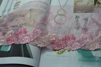 18cm wide-2yds/lot light pink gauze pink mixed floral Embroidered Tulle Lace Trim, Color embroidery
18cm wide-2yds/lot light pink gauze pink mixed floral Embroidered Tulle Lace Trim, Color embroidery