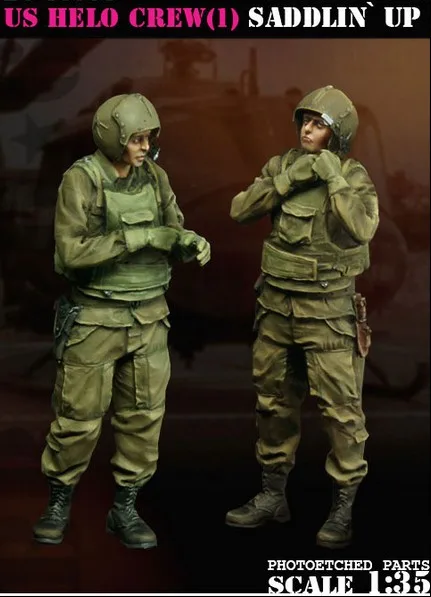 

1/35 scale Vietnam war Vietnam war US pilots ready to go 2 People miniatures Resin Model Kit figure Free Shipping