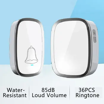 2019 EU/US plug-in Smart Led DIY Waterproof Doorbell Wireless Long Range Remote Control Ring Door Bell Kit For Deaf 1 Button 
2019 EU/US plug-in Smart Led DIY Waterproof Doorbell Wireless Long Range Remote Control Ring Door Bell Kit For Deaf 1 Button