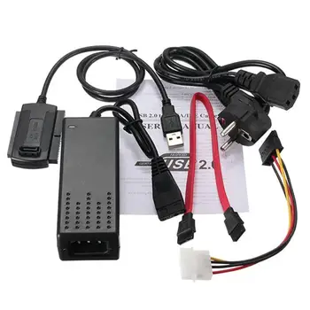 SATA/PATA/IDE to USB 2.0 Adapter Converter Cables Multifunction Power Cable Adapters Combos for 2.5 / 3.5 Inch Hard Drive
SATA/PATA/IDE to USB 2.0 Adapter Converter Cables Multifunction Power Cable Adapters Combos for 2.5 / 3.5 Inch Hard Drive