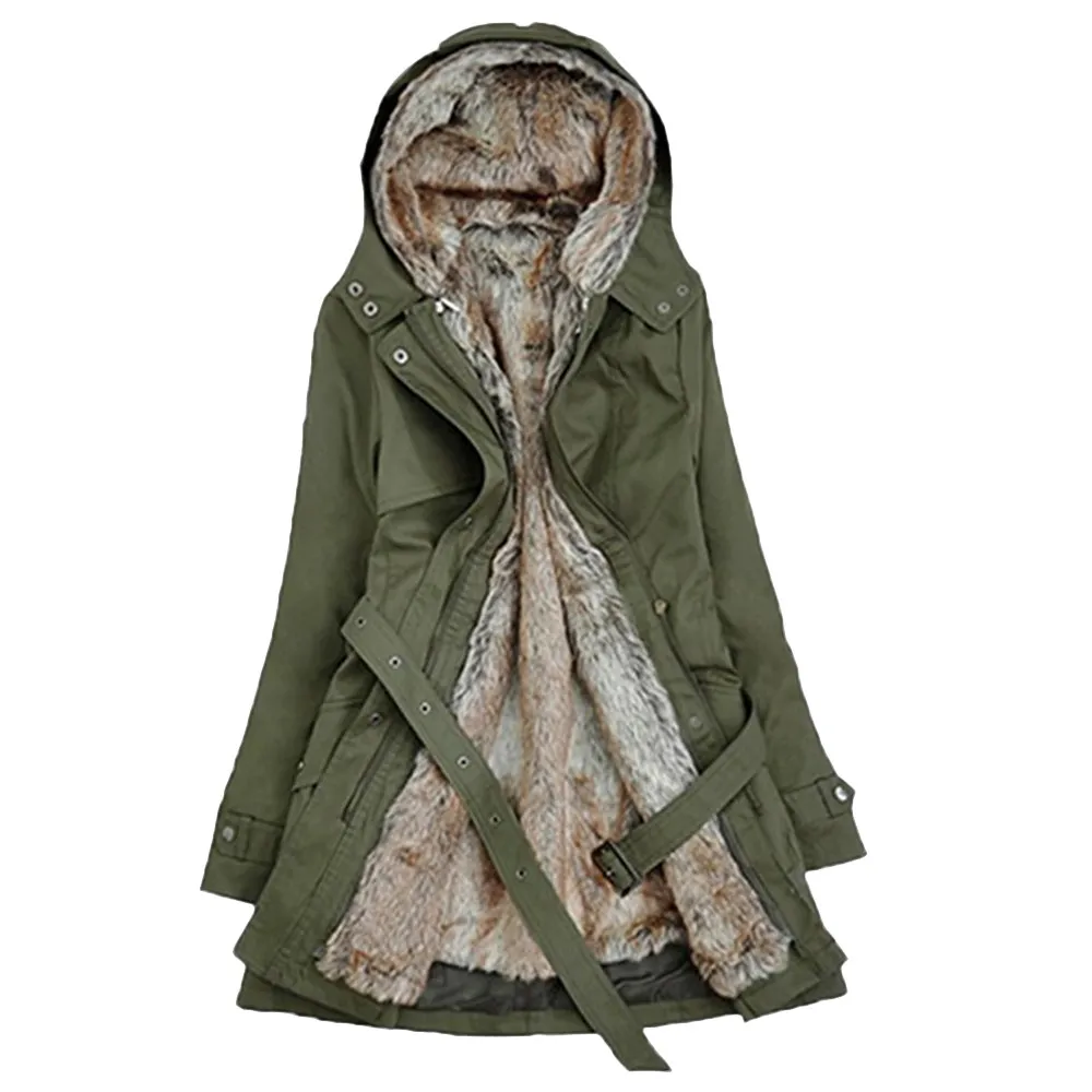 Winter hooded Overcoat Women's Fashion Polyester Casual Sashes Solid Standard Long Windbreaker Parka Chaqueta Mujer
Winter hooded Overcoat Women's Fashion Polyester Casual Sashes Solid Standard Long Windbreaker Parka Chaqueta Mujer