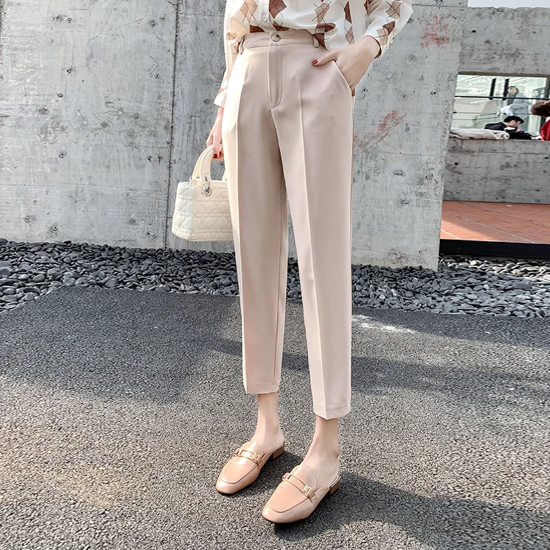 Black Suit Pants Women 2019 Spring New Korean Loose Thin Beige Pants OL Nine Harlan Casual Pants Female Trousers
Black Suit Pants Women 2019 Spring New Korean Loose Thin Beige Pants OL Nine Harlan Casual Pants Female Trousers