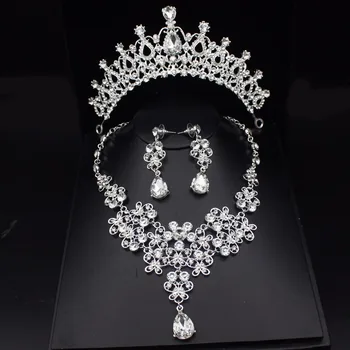 Fashion Luxurious Rhinestone Wedding Bridal Jewelry Sets Wedding Jewelry Accessories Bridal Tiara Bride Crowns Earring Necklace
Fashion Luxurious Rhinestone Wedding Bridal Jewelry Sets Wedding Jewelry Accessories Bridal Tiara Bride Crowns Earring Necklace