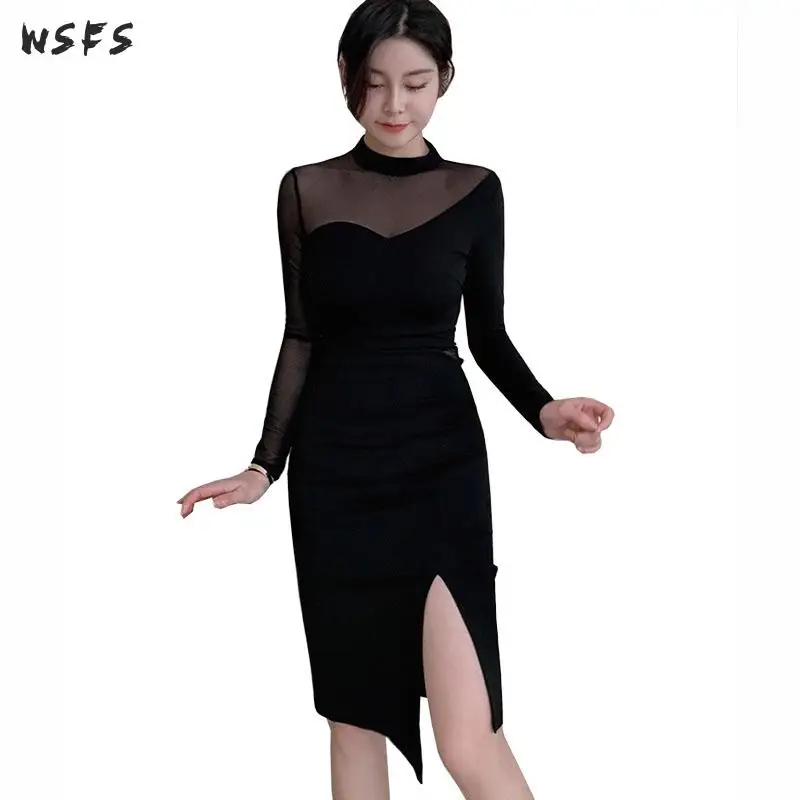 Asymmetrical Dress Black Oneck Mesh Backless Womens Dresses Bandage Elegant Ladies Vintage Sexy Party Bodycon Midi Wrap Dresses
Asymmetrical Dress Black Oneck Mesh Backless Womens Dresses Bandage Elegant Ladies Vintage Sexy Party Bodycon Midi Wrap Dresses