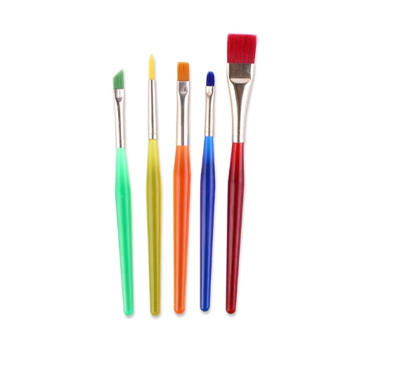 5pcs Different Shapes Nylon Hair Children's Paint Brush Set Gouache Watercolor Oil Painting brush Acrylics Artm Nail art AHB018
5pcs Different Shapes Nylon Hair Children's Paint Brush Set Gouache Watercolor Oil Painting brush Acrylics Artm Nail art AHB018