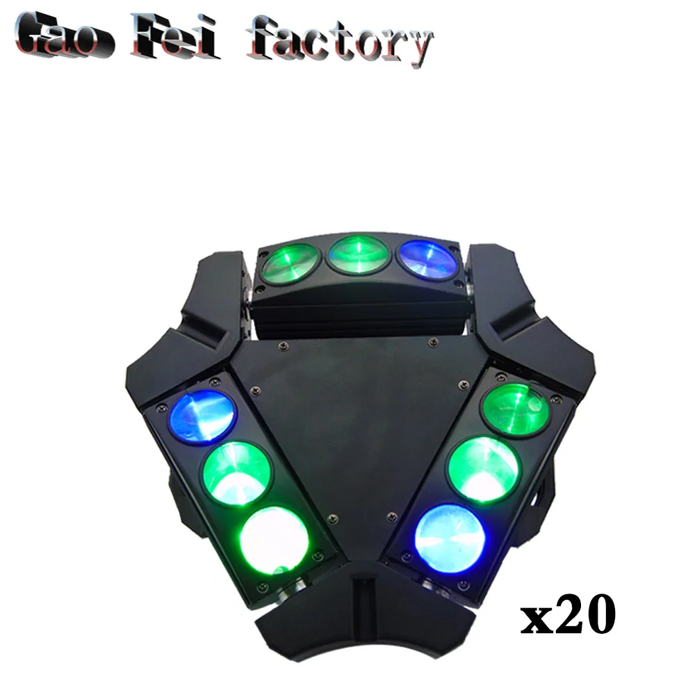 moving heads light 9 eyes full color RGB moving head spider laser light for KTV bar light (20PCS/lot)
moving heads light 9 eyes full color RGB moving head spider laser light for KTV bar light (20PCS/lot)
