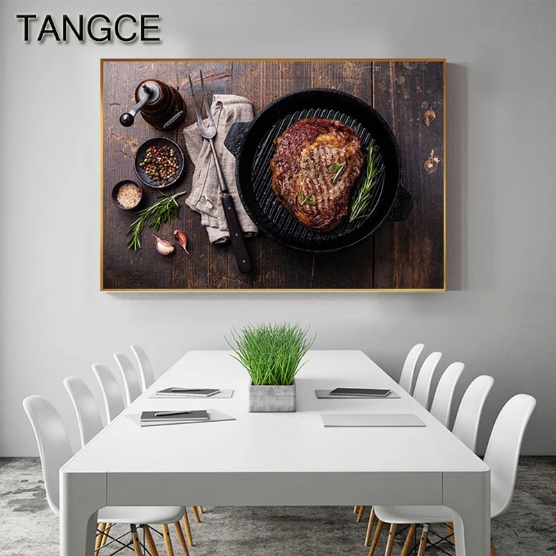 Delicious Steak Food Photo Wall Decor Modern Canvas Painting Fashion Poster Wall Art Mural for Dining Room Restaurant Decoration
Delicious Steak Food Photo Wall Decor Modern Canvas Painting Fashion Poster Wall Art Mural for Dining Room Restaurant Decoration