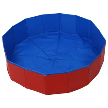 Foldable Pet Dog Swimming House Bed Summer Pool Blue+Red 
Foldable Pet Dog Swimming House Bed Summer Pool Blue+Red
