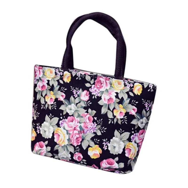 #5001 женские сумки для покупок с цветочным принтом хлопковая Холщовая Сумка