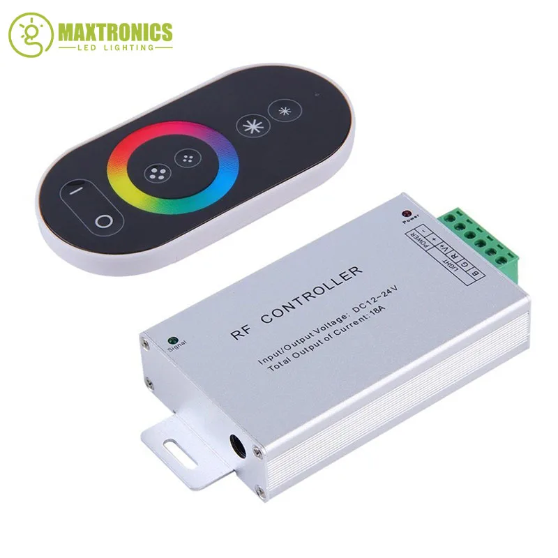 New DC12-24V 18A 6keys led Touch Panel Aluminum Wireless LED RF Remote Controller for strip lamp Free shipping | Лампы и освещение