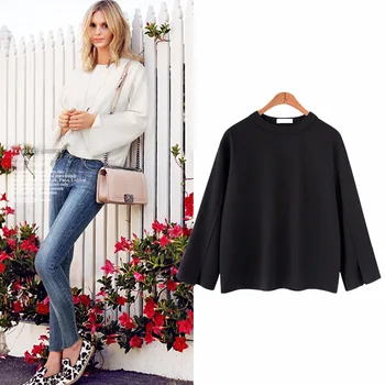 18 Euro Style New Style Pure Color Long Sleeve Women's Tops Round Neck Casual Bottoming Shirt Fashion All Matched Loose T-shirt
18 Euro Style New Style Pure Color Long Sleeve Women's Tops Round Neck Casual Bottoming Shirt Fashion All Matched Loose T-shirt
