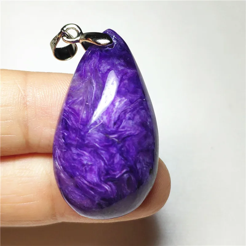 Natural Purple Charoite Necklace Pendant (3)