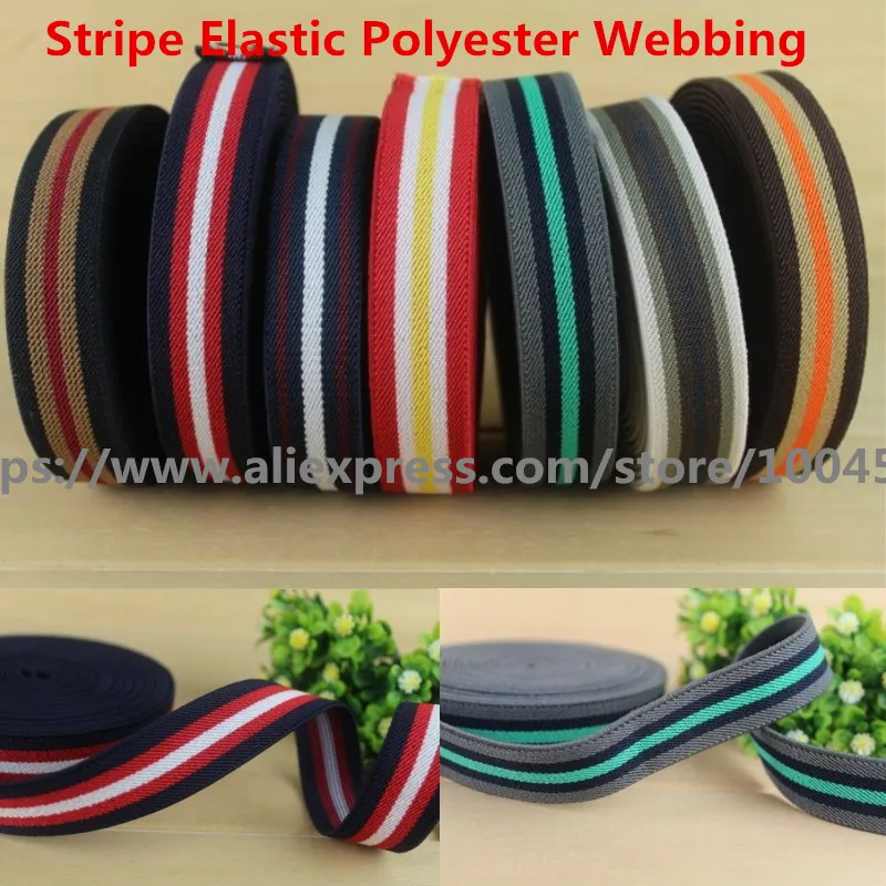 2.5cm Thick Stripe Elastic Polyester Webbing Tape Bag Straps Belt Waistband Webbing Upholstery furniture 5 yard
2.5cm Thick Stripe Elastic Polyester Webbing Tape Bag Straps Belt Waistband Webbing Upholstery furniture 5 yard
