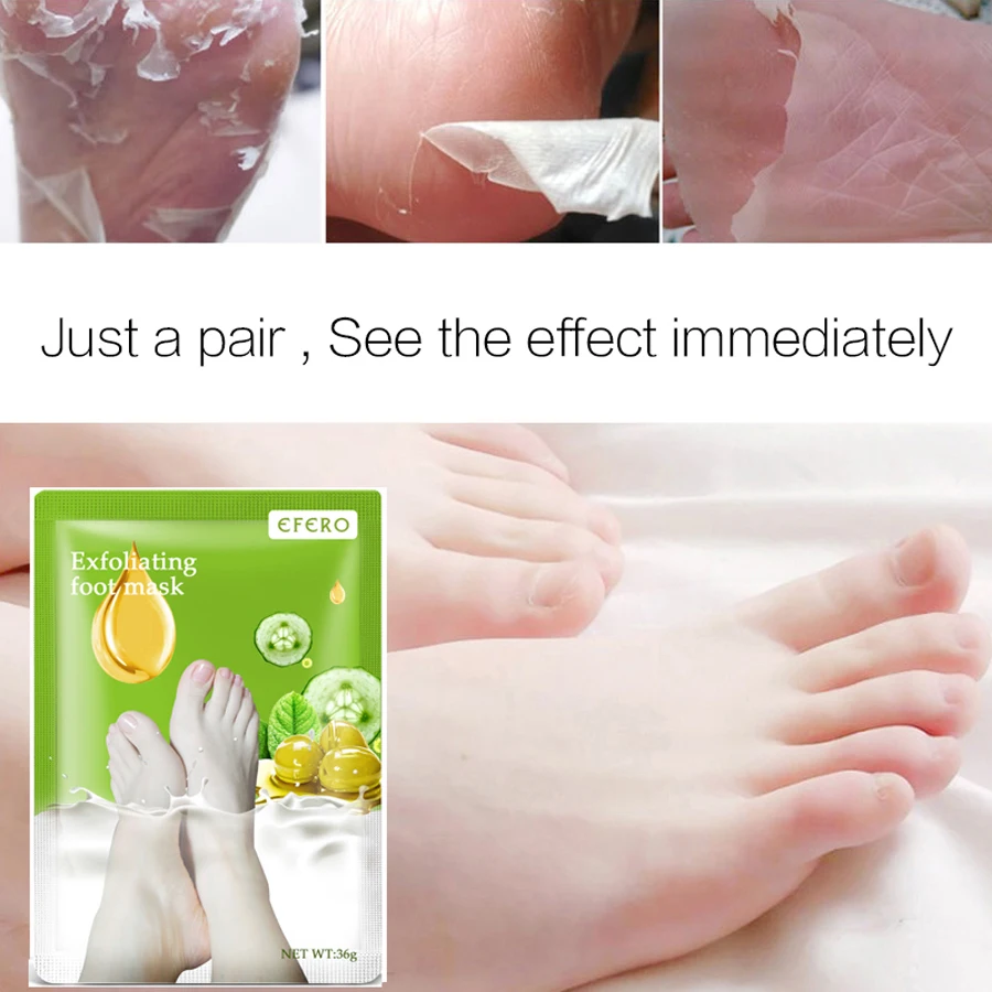 EFERO 2 упаковки пилинг маска для ног отшелушивающий скраб педикюрные носки уход за