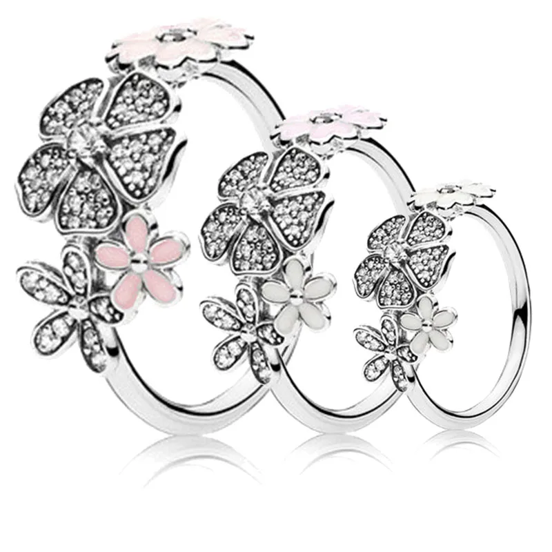 Sweet 925 Sterling Silver White Pink Wildflowers Ring Cubic Zirconia Women Engagement Gift Lady Fine Pandora Jewelry Original
Sweet 925 Sterling Silver White Pink Wildflowers Ring Cubic Zirconia Women Engagement Gift Lady Fine Pandora Jewelry Original