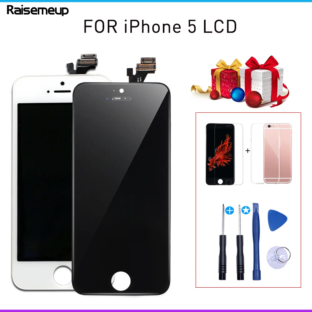 Новый черно-белый ЖК-дисплей хорошего качества для iphone 5 3D сенсорный экран