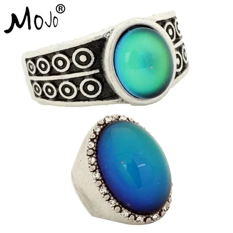 2PCS Antique Silver Plated Color Changing Mood Rings Changing Color Temperature Emotion Feeling Rings Set For Women/Men 007-027
2PCS Antique Silver Plated Color Changing Mood Rings Changing Color Temperature Emotion Feeling Rings Set For Women/Men 007-027