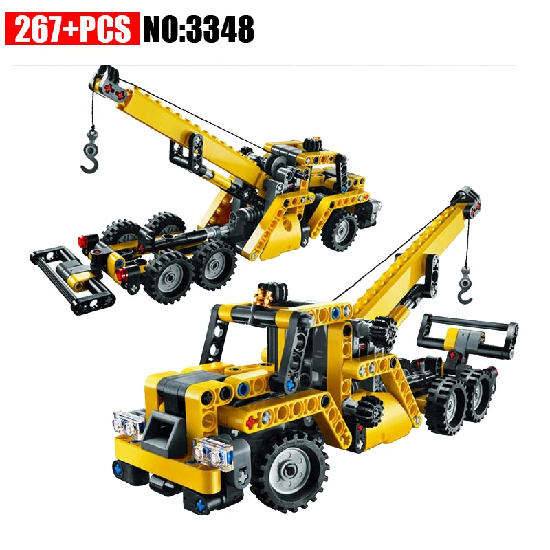 AIBOULLY 3348 & 3349 High TTECHNIC MINI MOBILE CRANE TOW TRUCK VEHICLE Model building block bricks toys for Children gifts DIY
AIBOULLY 3348 & 3349 High TTECHNIC MINI MOBILE CRANE TOW TRUCK VEHICLE Model building block bricks toys for Children gifts DIY