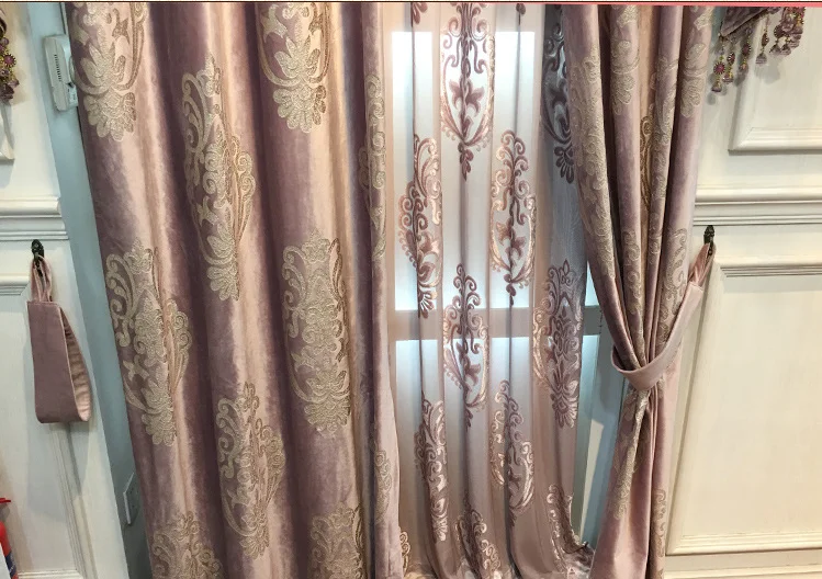 High-End Velvet Gilded Curtains For Living/Dining Room Bedroom