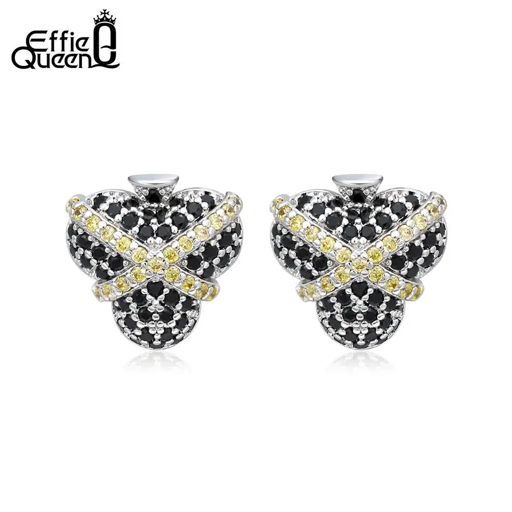 Effie Queen 2019 Cute Small Stud Earrings Poker Club Flower Shape With AAA CZ Black Crystal Women Earring Fashion Jewelry DOE238
Effie Queen 2019 Cute Small Stud Earrings Poker Club Flower Shape With AAA CZ Black Crystal Women Earring Fashion Jewelry DOE238