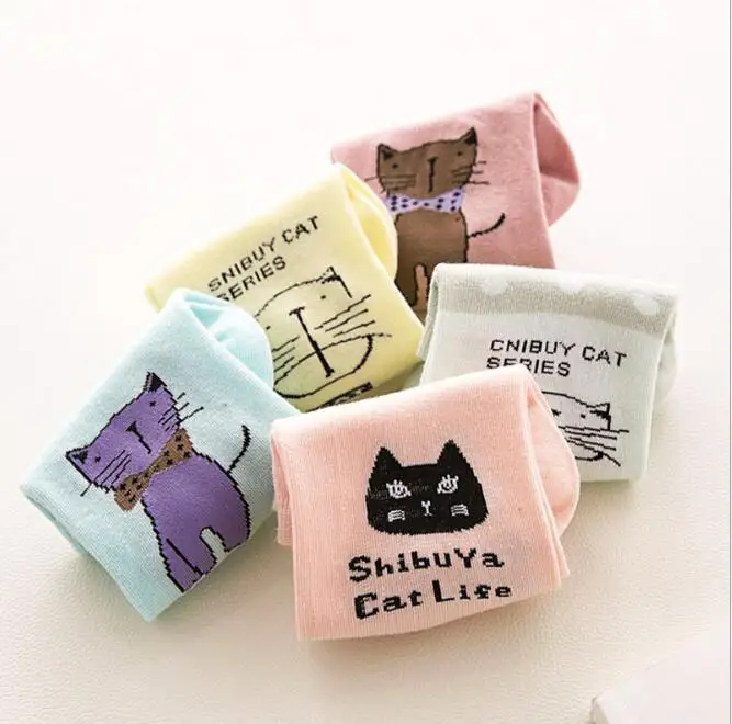 5pairs/lot Cute Cartoon Animal Cats Pattern Lovely Women Socks Summer Casual Harajuku Style Cotton Socks For free Shipping
5pairs/lot Cute Cartoon Animal Cats Pattern Lovely Women Socks Summer Casual Harajuku Style Cotton Socks For free Shipping