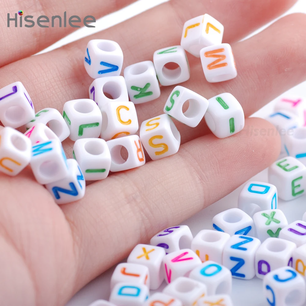Hisenlee 200pcs 6x6mm 3.5MM Hole Mixed Alphabet Multi-Color Letters Cube Acrylic Beads For Jewelry Making DIY Bracele Craft
Hisenlee 200pcs 6x6mm 3.5MM Hole Mixed Alphabet Multi-Color Letters Cube Acrylic Beads For Jewelry Making DIY Bracele Craft