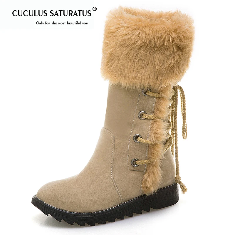 Cuculus Women Fur Boots Ladies Winter Shoes Woman Zipper Casual Mid-Calf Boots Keep Warm Snow Boots Black Big Size 34-43 1658
Cuculus Women Fur Boots Ladies Winter Shoes Woman Zipper Casual Mid-Calf Boots Keep Warm Snow Boots Black Big Size 34-43 1658
