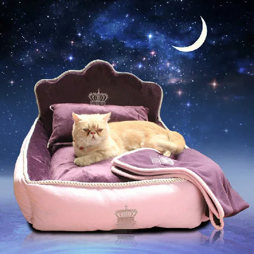 Image Luxury Princess Pet Bed Dog Bed Cat Mat Sofa Dog House Dog Nest Sleep Cushion Kennel New Free Shipping