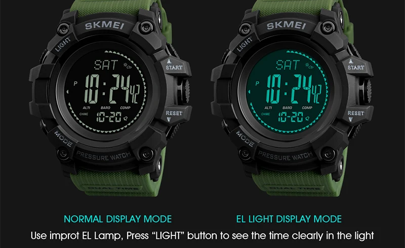 SKMEI Men Watch Sport Altimeter Pressure Thermomet Weather Pedometer Calories Compass Multifunction LED Digit Wrist Watches Men SKMEI Men Watch Sport Altimeter Pressure Thermomet Weather Pedometer Calories Compass Multifunction LED Digit Wrist Watches Men