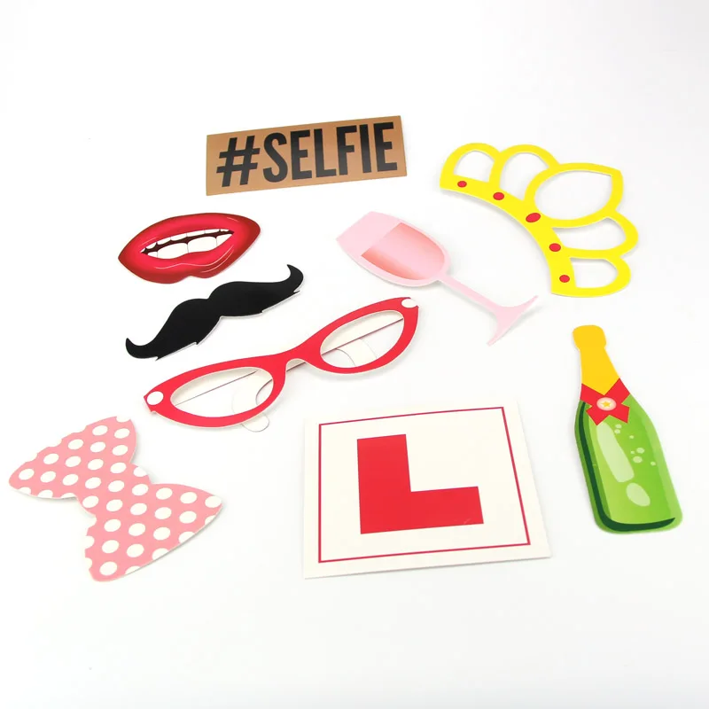 Image 10 Pcs Set Photo Booth Props for Cocktail Party Photobooth for Wedding Party Photo Booth Props Glasses Mustache Lip on A Stick