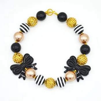 Baby Girls Black Bow Necklace 2020 New Children Black Gold Chunky Bubblegum Beads Necklaces Fashion Toddler
Baby Girls Black Bow Necklace 2020 New Children Black Gold Chunky Bubblegum Beads Necklaces Fashion Toddler