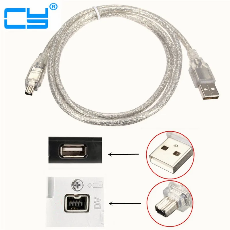 USB Male to Firewire IEEE 1394 4 Pin Male iLink Adapter Cord firewire 1394 Cable for SONY DCR-TRV75E DV camera cable 120cm
USB Male to Firewire IEEE 1394 4 Pin Male iLink Adapter Cord firewire 1394 Cable for SONY DCR-TRV75E DV camera cable 120cm