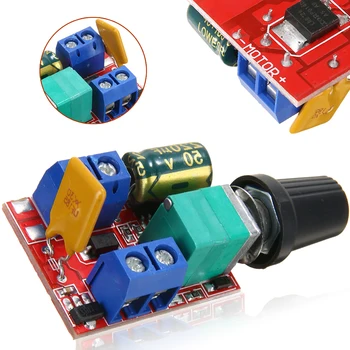 DC Motor Speed Controller Module 3-35V 12V 24V PWM 5A Max 90W DC Speed Regulator Control Adjustable Switch LED Fan Dimmer
DC Motor Speed Controller Module 3-35V 12V 24V PWM 5A Max 90W DC Speed Regulator Control Adjustable Switch LED Fan Dimmer