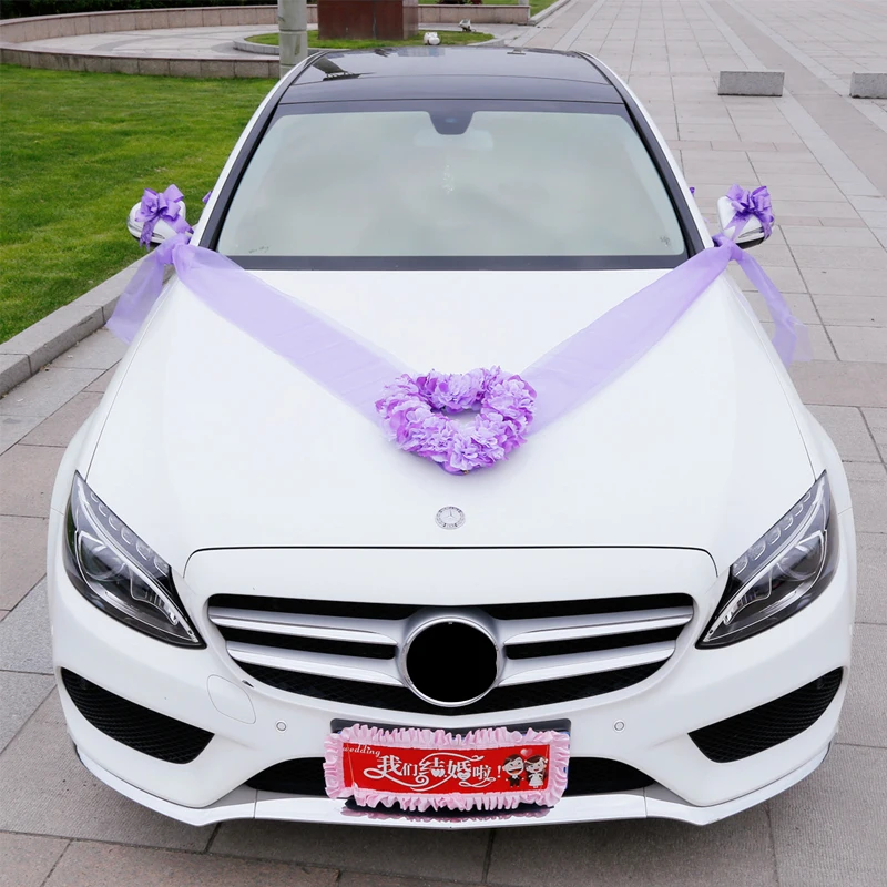 Искусственные цветы наборы для украшения автомобиля свадебные помпоны Шелковый