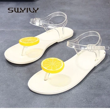 SWYIVY Woman Sandals Flip Flop Fruit Anti Slip Woman Flat Casual Shoes Jelly Sandals 40 Big Size Lady Leisure Beach Sandals PVC
SWYIVY Woman Sandals Flip Flop Fruit Anti Slip Woman Flat Casual Shoes Jelly Sandals 40 Big Size Lady Leisure Beach Sandals PVC