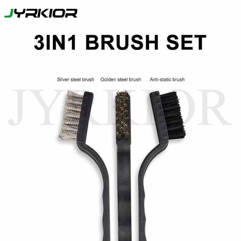 Jyrkior 3 in1 Mobile Phone Maintenance Motherboard Anti-Static Steel Brush Fine Cleaning Brush Servicing Soft Brushs
Jyrkior 3 in1 Mobile Phone Maintenance Motherboard Anti-Static Steel Brush Fine Cleaning Brush Servicing Soft Brushs