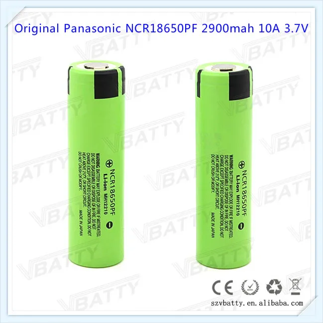 100% original for Panasonic NCR18650PF 18650 PF 2900mah 10A high drain rechargeable 3.7V li-ion battery with flat top(1 pc)
100% original for Panasonic NCR18650PF 18650 PF 2900mah 10A high drain rechargeable 3.7V li-ion battery with flat top(1 pc)